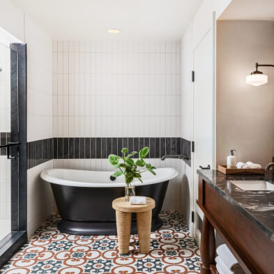 TLC Hospitality bathroom furniture in Estancia La Jolla Hotel & Spa